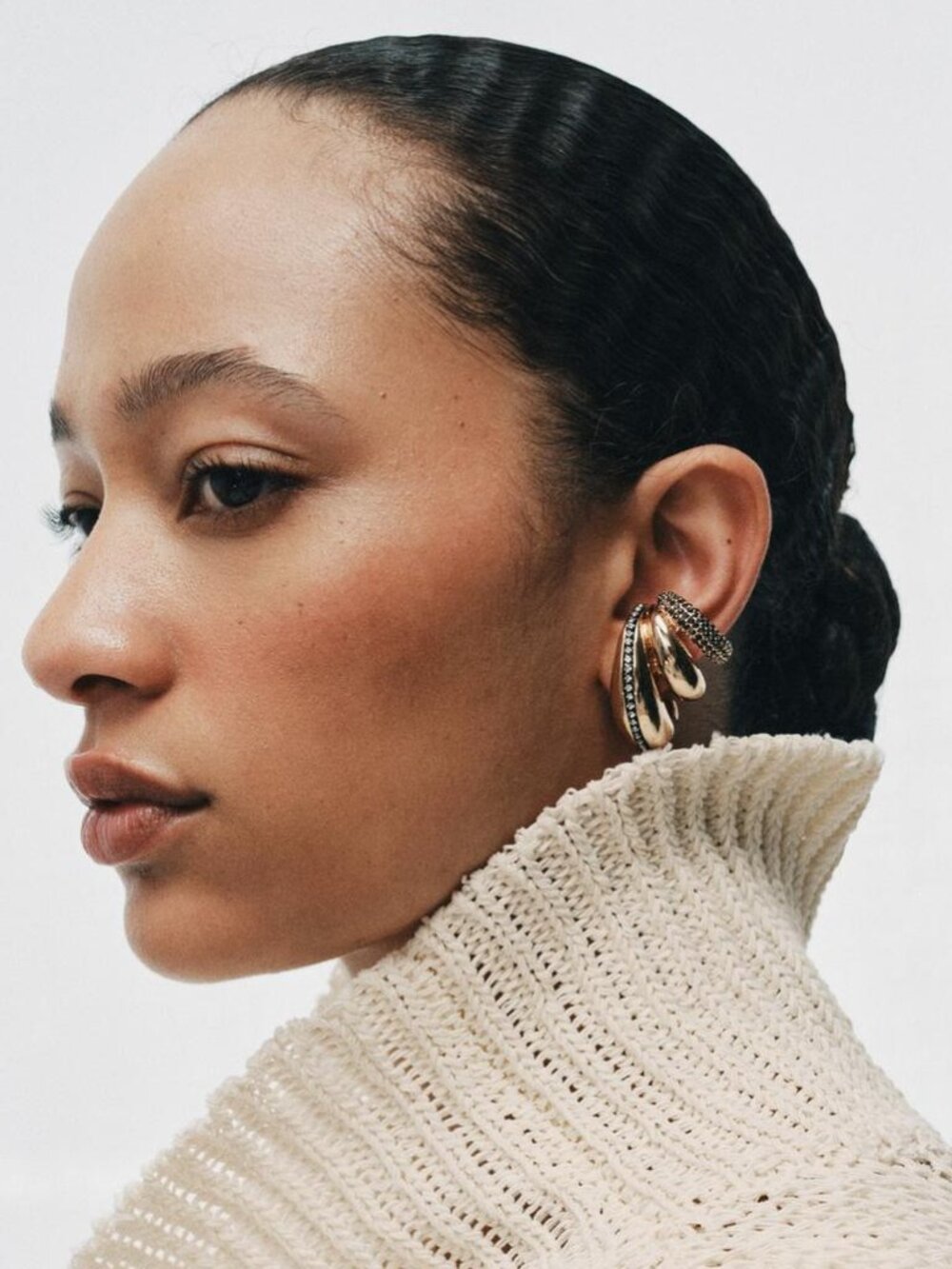 ZARA MAXI SPARKLY EAR CUFF EARRINGS